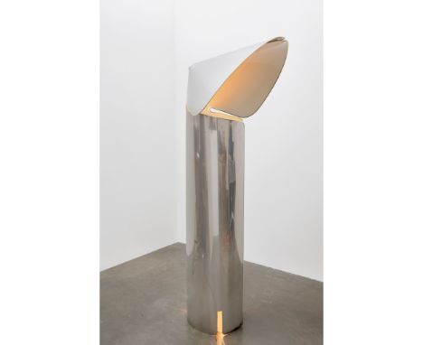 Mario Bellini (Italian 1935-) Chiara Floor Lamp, designed 1966 stainless steel and lacquered steel(143cm high (56.25in high))