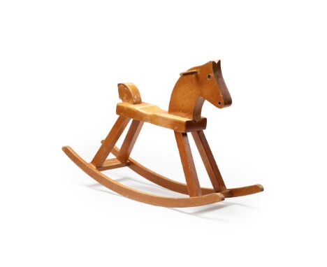 Kay Bojesen (Danish 1886-1958) for Tenestue Rocking Horse, 1950s-60s beech, stamped mark(55cm high, 84.5cm long, 22.5cm deep 