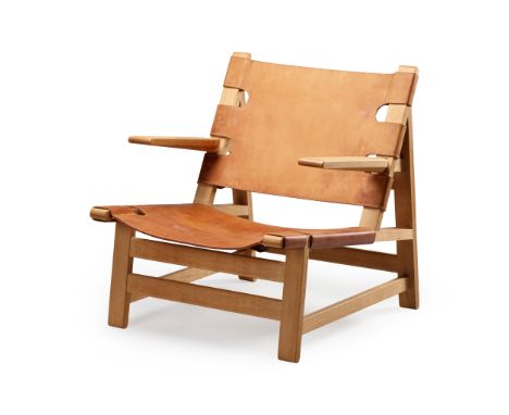 Børge Mogensen (Danish 1914-1972) for Fredericia Stolefabrik Armchair, designed 1967 model 2225, oak and leather(76cm high, 6