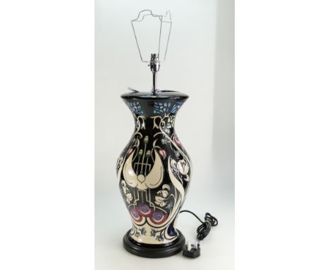 Moorcroft Prestige Talwin lamp and shade designer Nicola Slaney height 84cm with shade 