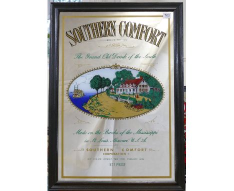 Vintage advertising mirror for Southern Comfort (highly detailed center) mirror dimension's 63cm x 89cm