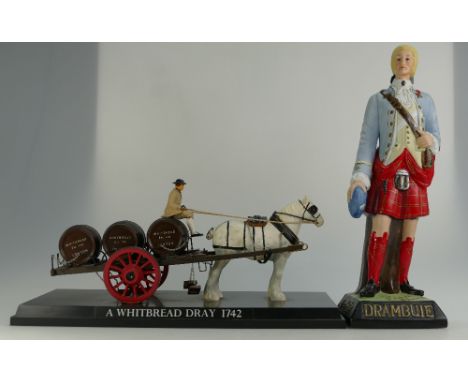 A large ceramic advertising figure of Prince Charlie for Drambuie together with plastic advertising figure for Whip Red (2) 