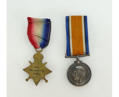 A pair of medals awarded to 19776 Pte J.W Burrows Devon R comprising Civilisation medal and Victory medal (2)