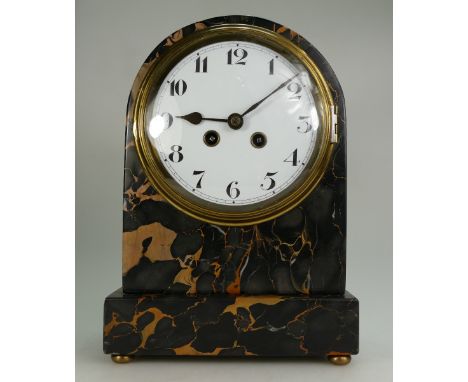Regency style oynx mantle clock height 55cm