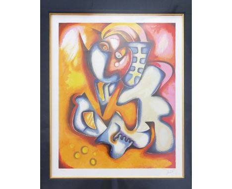 Alexandra Nechita signed lithograph "Right Things at the Right Time" signed and dated 2005 in frame, 55 x 43 cm