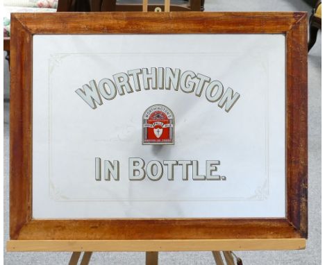 Vintage framed advertising mirrors featuring Worthington India Pale ale in Bottle dimensions 57 x 44cm