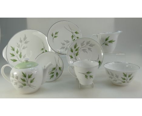 Shelley tea set in the Evergreen design, the cups in the Stirling shape (20)