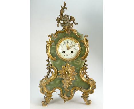 Art Deco marble mantle clock height 28cm