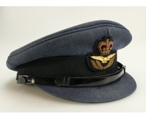 RAF vintage officers cap, marked to label RAF5157 6/2/8-55