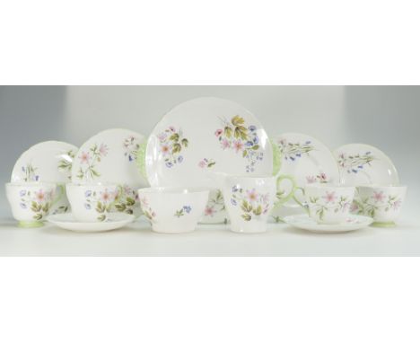 Shelley Wild Anemone 21pce porcelain tea set patt. no 13977