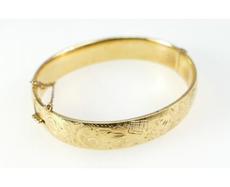 9ct gold metal cored bangle, 2 x silver watch chains, silver medal etc