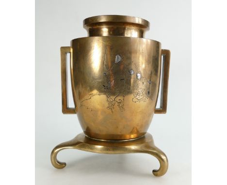 19th century Chinese bronze vase, height 25cm