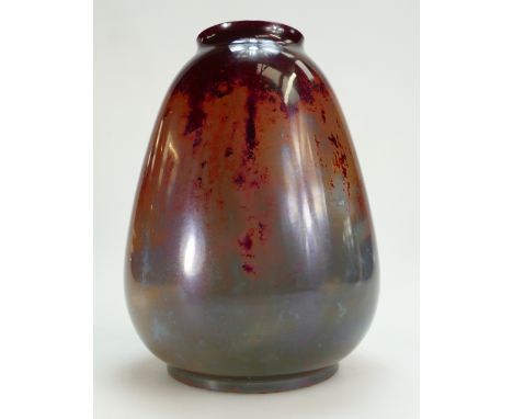 Howson high fired Flambe vase dated 1911 bearing initialled monogram of artist. 20cm high.