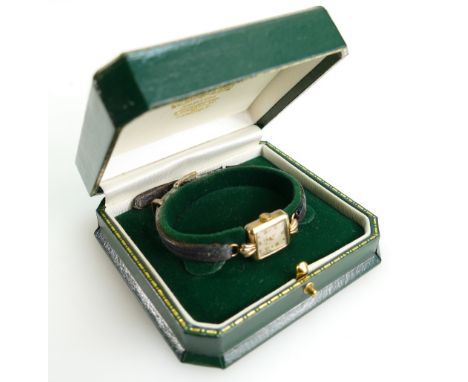 Ladies Girard Perregaux vintage wristwatch with leather strap