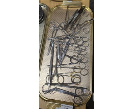 QUANTITY OF SURGICAL SCISSORS, TOOLS ETC