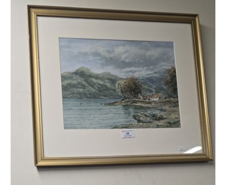 GILT FRAMED HAMILTON GLASS WATER COLOUR     