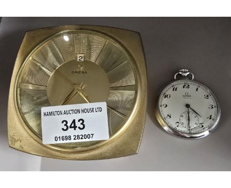 OMEGA POCKET WATCH, OMEGA TRAVEL CLOCK
