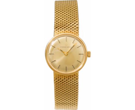 Eterna MaticDamen-Armbanduhr1960er/70er Jahre18kt Gold; Kunststoffglas, goldfarbenes Zifferblatt; Goldgehäuse, Kaliber "1446U