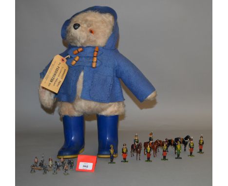 A Gabrielle Designs Paddington Bear, dressed in P blue jacket and blue wellington boots, F-G. Together with a small quantity 