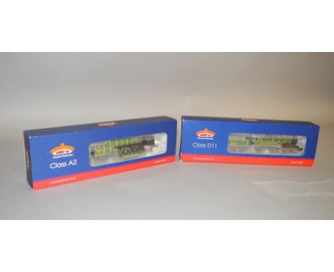 OO gauge, Bachmann, two DCC ready LNER green locomotives: 31-145Z 4-4-0 Class D11/1 'Marne', Model Rail exclusive; 31-525 4-6