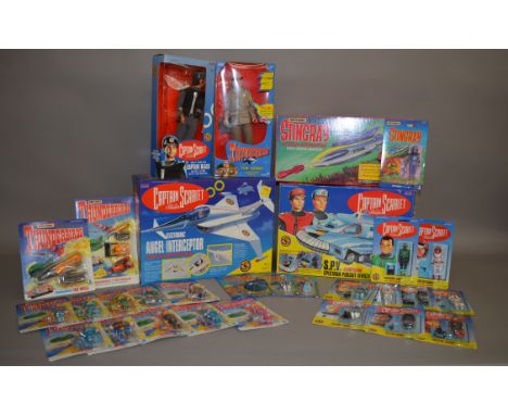 Quantity of Gerry Anderson toys: Vivid Imaginations Captain Scarlet Electronic Angel Interceptor; Vivid Imaginations Captain 