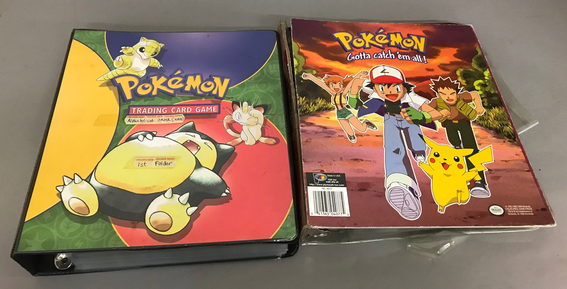 Two Pokemon Trading Card Folders Full Of Pokemon Cards The First