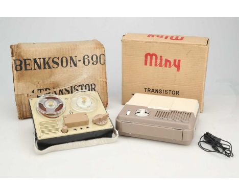 Two Transistor Tape Recorders, Two Transistor Tape Recorders,including a Miny 2301, with tape, untested, also with a Benkson 