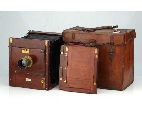 A W. Watson &amp; Sons Whole Plate Mahogany Field Camera, A W. Watson &amp; Sons Whole Plate Mahogany Field Camera,1885-90, s