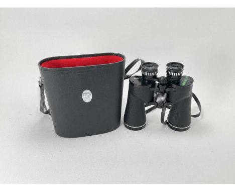 A Pair of Cased Chinon 12x50 Binoculars, A Pair of Cased Chinon 12x50 Binoculars,Black, body VG-E, optics G, some light dust 