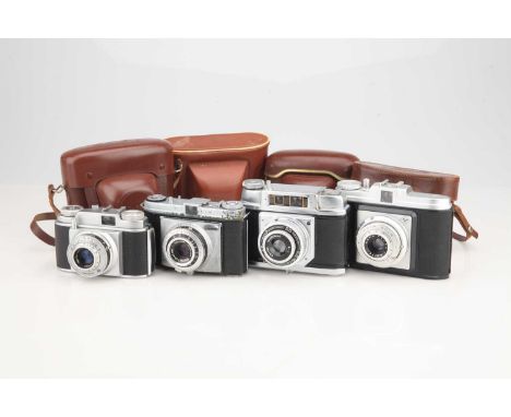A Selection of Various Cased Cameras, A Selection of Various Cased Cameras,including a Kodak Retinette, a Beier Beirette Juni
