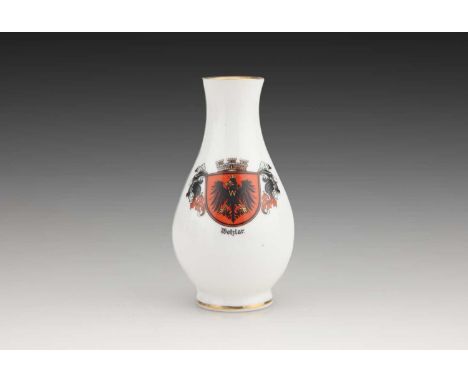 A Small Ceramic Vase by PMR Bavaria, A Small Ceramic Vase by PMR Bavaria,10.5 cm tall, with the Wetzlar coat of arms to front