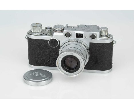 A Leica IIf Rangefinder Camera, A Leica IIf Rangefinder Camera,chrome, serial no. 679819, with Leitz Elmar f/2.8 50mm lens, b