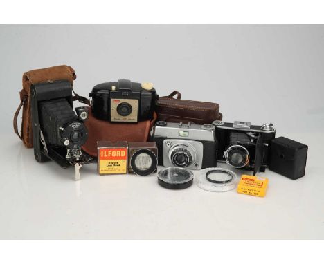 A Mixed Selection of Cameras, A Mixed Selection of Cameras,including an Ilford Sportsman, an All Distance Pocket Ensign, a Ko