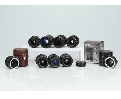 A Selection of Various Lenses, A Selection of Various Lenses,including Carl Zeiss Flektogon f/2.4 35mm, Carl Zeiss MC S f/3.5