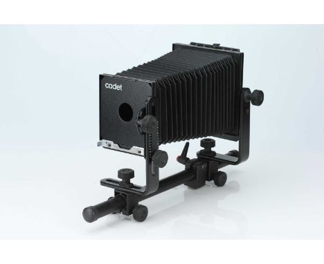 A Cambo / Calumet Cadet 4x5 Monorail Camera, A Cambo / Calumet Cadet 4x5 Monorail Camera,black, body G, some light corrosion 