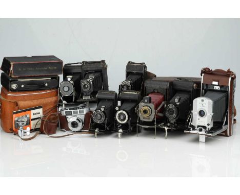 A Selection of Folding Cameras &amp; Accessories, A Selection of Folding Cameras &amp; Accessories,including a Polaroid Land 