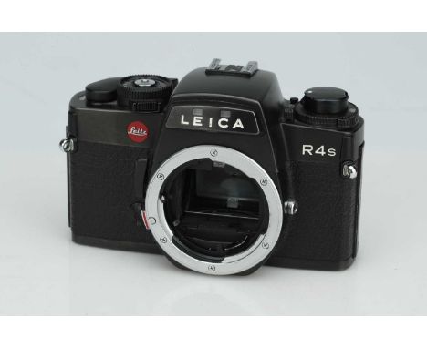 A Leica R4s Model II 35mm SLR Camera, A Leica R4s Model II 35mm SLR Camera,black, body VG-E, shutter sometimes wont wind on, 