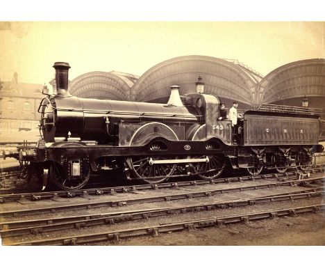 Victorian Photographs of Railway Engines, Victorian Photographs of Railway Engines,three albumen prints of steam locomotives,