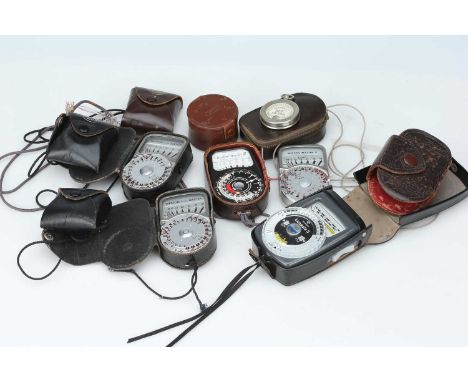 A selection of Six Light Meters, A selection of Six Light Meters,from makers including Weston and Gossen,