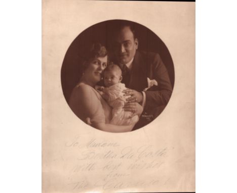Enrico Caruso signed 10x8 inch signature piece includes vintage sepia photo and inscription.  Good condition.  All autographs