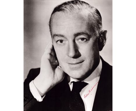 Alec Guinness signed 10x8 inch black and white vintage photo.  Good condition.  All autographs come with a Certificate of Aut