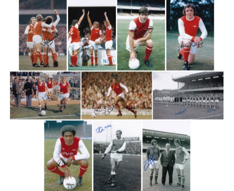 Autographed LOT OF ARSENAL 12 x 8 Photos ; A nice lot of 10 photos depicting former players from the 1960s - 1980s, all respe