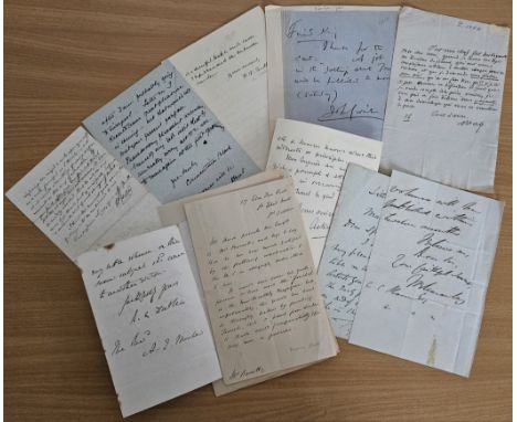 10 variety of vintage ALS. Dated December (1900) signature by R. F. Scott. Signature by John Swinton. Plus, others. Good cond