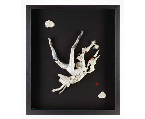 EMMA RODGERS (born 1974); 'Transformation: The Crane Wife', a porcelain and mixed media sculpture, signed and dated 2019, 70.
