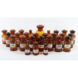Apothekerflaschen, Glas, ca. 25 Stück