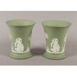 zwei Becher, Jasper green, Wedgwood, A.20.Jh.