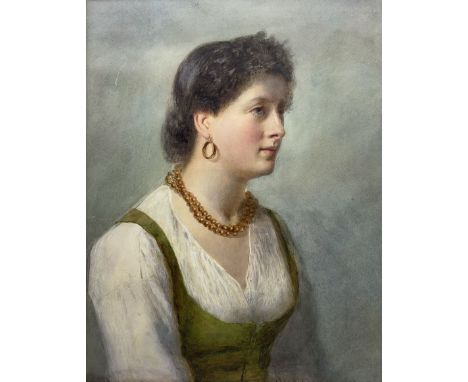 Albert William Ayling (British 1829-1905): Portrait of a Lady, watercolour signed 40cm x 30cm 