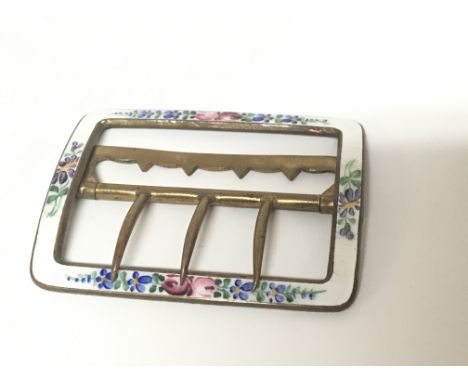 A vintage enamel decorated buckle.-= NO RESERVE