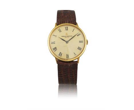 VACHERON CONSTANTINREF. 39015, 18K YELLOW GOLD, FLATAn elegant and well preserved 18K yellow gold manual-winding wristwatchYe
