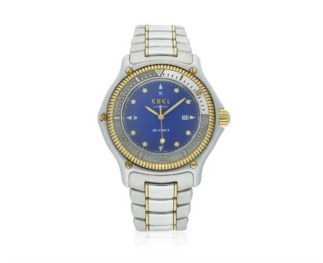 EBELREF. 193913, DISCOVERY DIVER’SA self-winding, centre-seconds with date, stainless steel and 18K yellow gold wristwatch.Ye